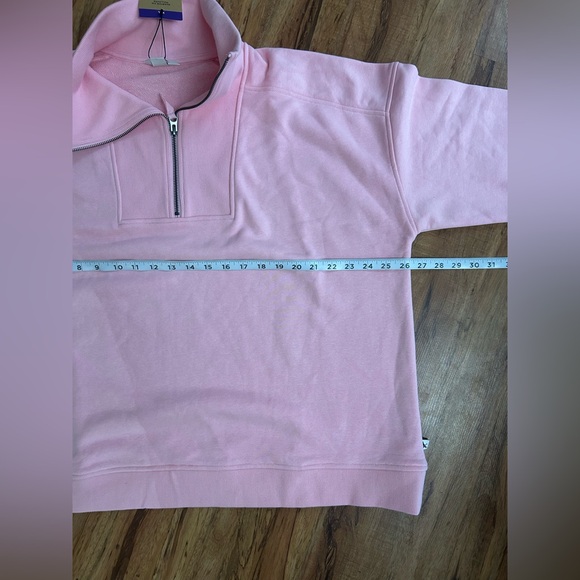 Eddie Bauer Quarter Zip Pullover Sweatshirt Pink Womens Size XXL - Picture 7 of 8